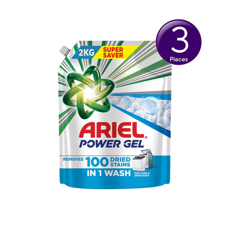  Ariel Power Gel Liquid Detergent for Top load washing machine Combo