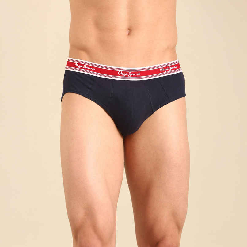 Pepe Jeans Mens True Blue 100% Cotton Solid Brief - Pack of 1 (S) Comfort Fit, Soft Fabric Pepe Jeans Mens True Blue 100% Cotton Solid Brief - Pack of 1 (S) Comfort Fit, Soft Fabric