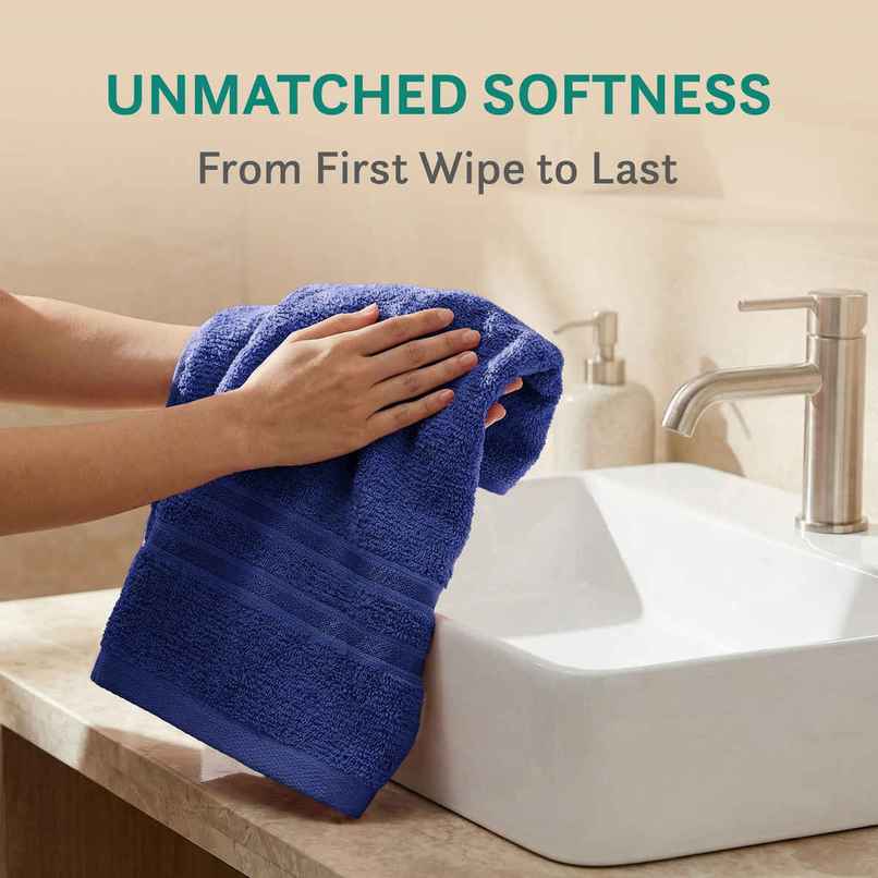 Mytrident Cotton Hand Towel | 400 GSM | Gym Towel Set - New Navy Mytrident Cotton Hand Towel | 400 GSM | Gym Towel Set - New Navy