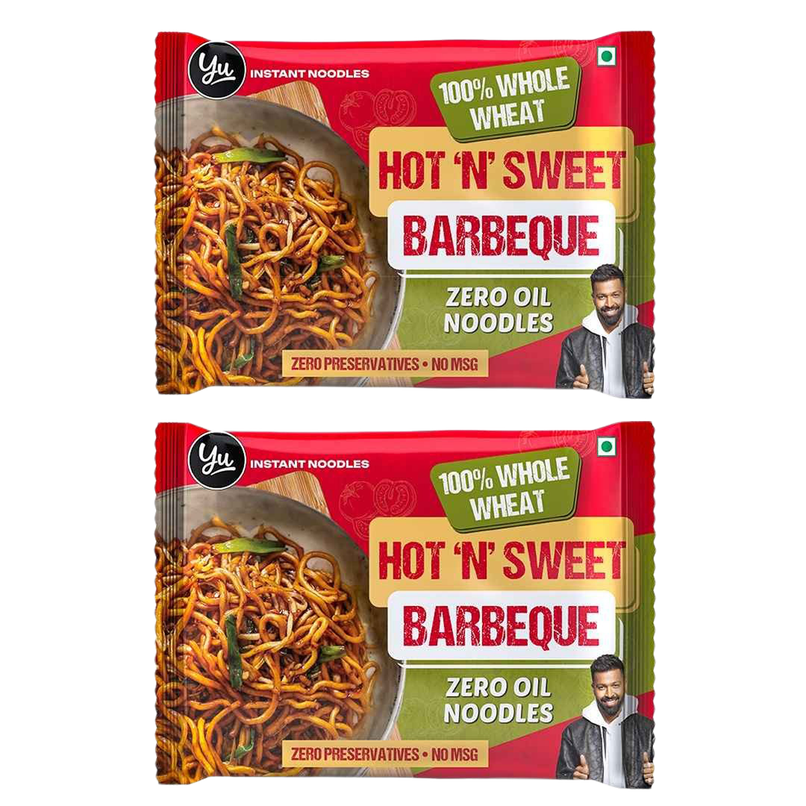 Yu Hot Barbeque - Whole Wheat Instant Noodles | Pack Of 2
