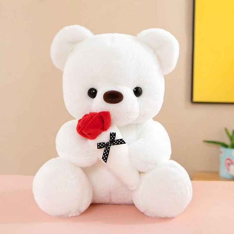 Dearjoy Teddy Bear With Rose 28 cm Dearjoy Teddy Bear With Rose 28 cm