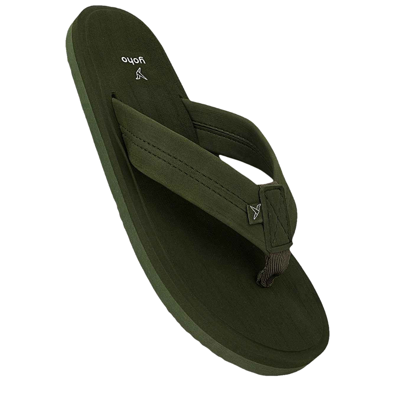 Yoho Men Slippers Bubbles | Olive Green | UK 8