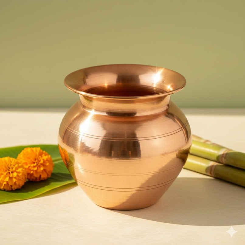Copper Kalash for Pooja | 300 ml | Shubhkart Copper Kalash for Pooja | 300 ml | Shubhkart