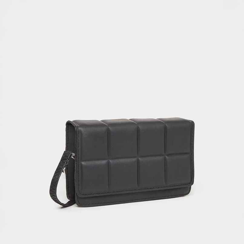 Styli Women's Plain Quilted Shoulder Bag | Black