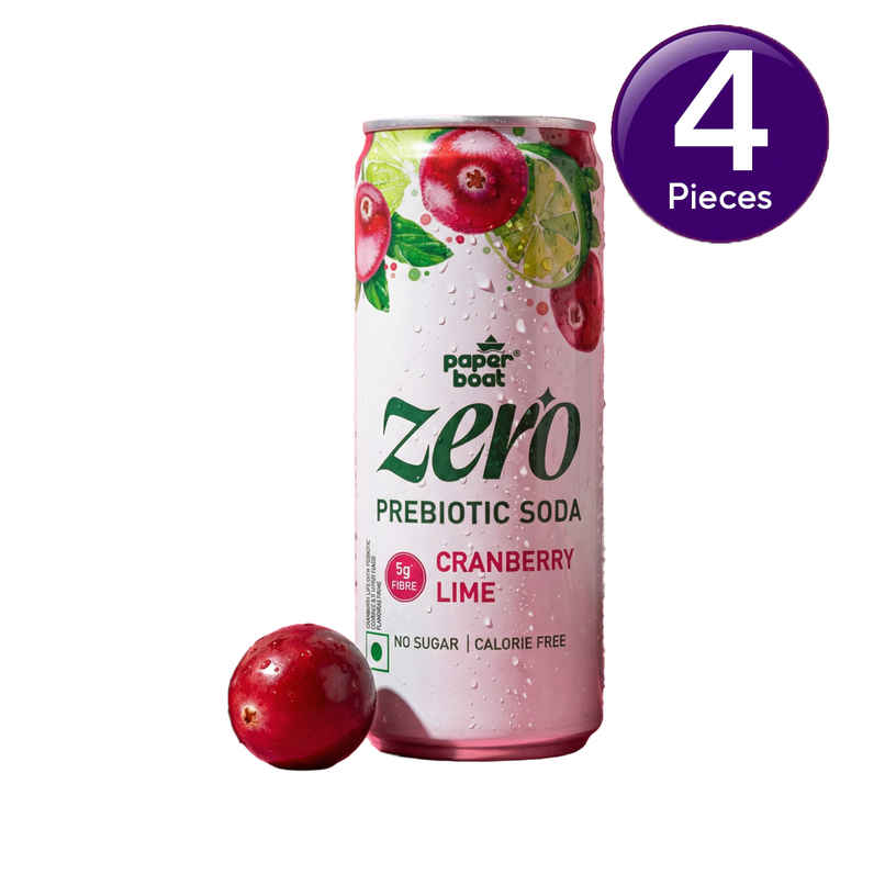 Paper Boat Zero Prebiotic Soda Cranberry Lime, 5 g Fibre, Caffeinated Sugar Free Cold Drink Combo Paper Boat Zero Prebiotic Soda Cranberry Lime, 5 g Fibre, Caffeinated Sugar Free Cold Drink Combo
