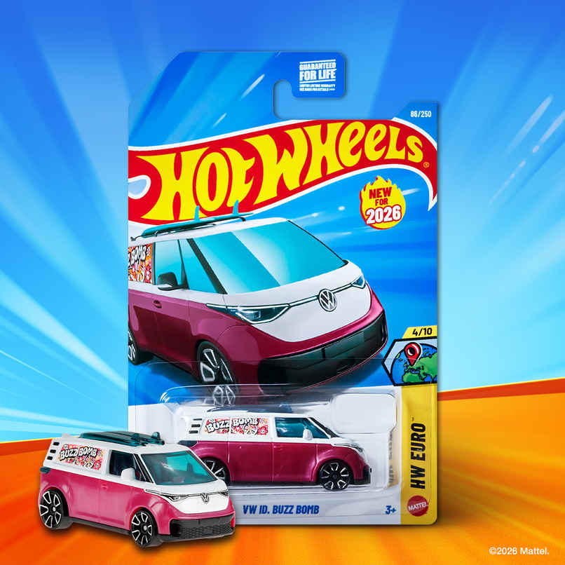 Hot Wheels Worldwide Basic Car HW VW ID. BUZZ BOMB Toy Car for Kids and Collectors