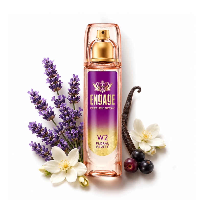 Engage W2 Perfume Spray for Women | Floral & Fruity | Berries, Orchid, Vanilla