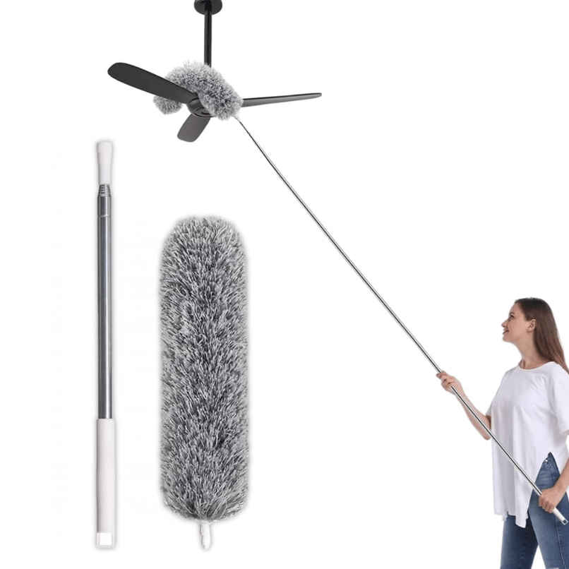 Zulaxy Flexible & Extendable Feather Cleaning Duster for Ceilings & Fans | 100 in Zulaxy Flexible & Extendable Feather Cleaning Duster for Ceilings & Fans | 100 in