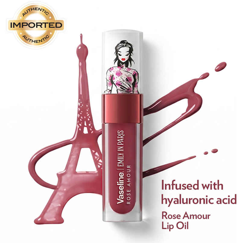 Vaseline Emily In Paris Rose Amour Lip Oil With Hyaluronic Acid & 24H Moisturisation Vaseline Emily In Paris Rose Amour Lip Oil With Hyaluronic Acid & 24H Moisturisation