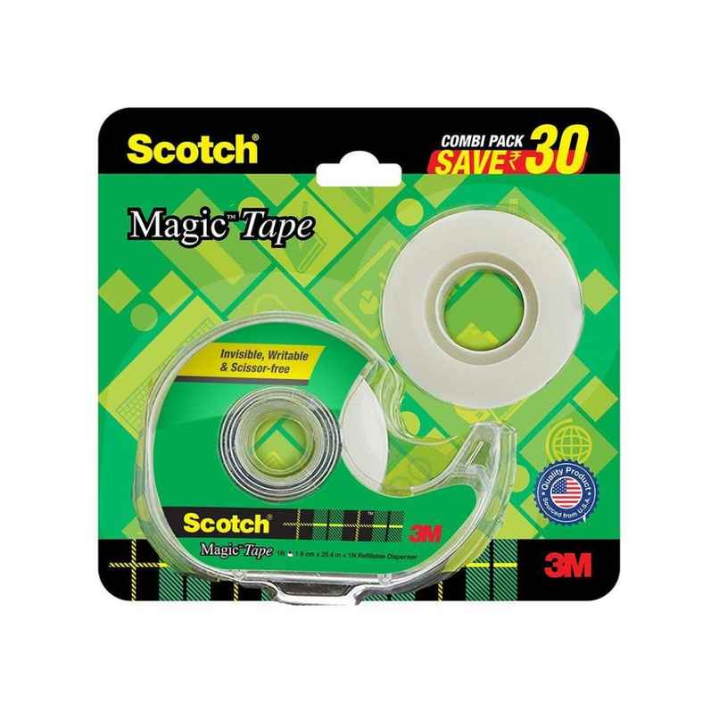Scotch 810D Magic Tape - Paper White Refillable Tape | 1.9 cm x 25.4 m Scotch 810D Magic Tape - Paper White Refillable Tape | 1.9 cm x 25.4 m