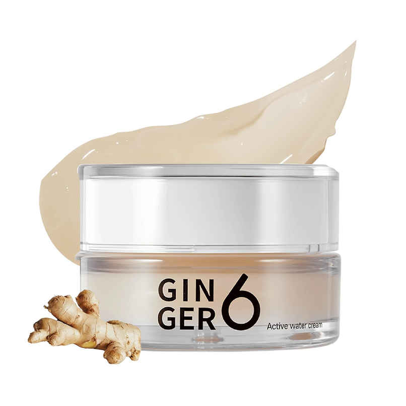 GINGER6 Active Water Cream |76% Ginger Extract, Niacinamide, Anti-Aging Peptides, HA Hydration