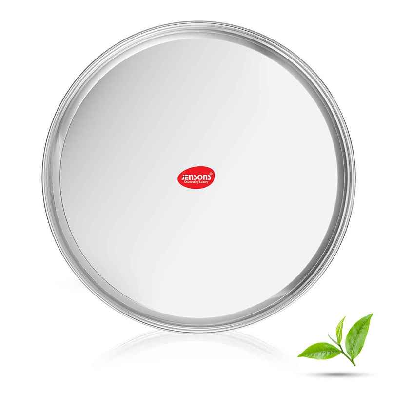 Jensons Stainless Steel Big Dinner Plate Dia 27cm | Heavy Duty Thali