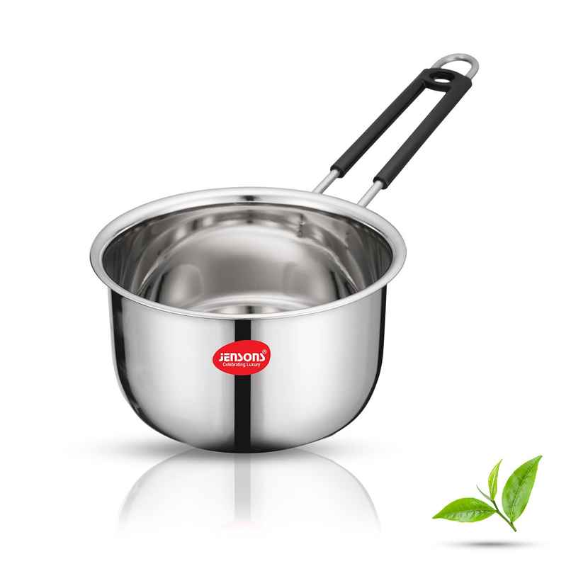 Jensons Stainless Steel Saucepan 14 cm | Milk & Tea Pan | Induction Friendly | Cap-750ml