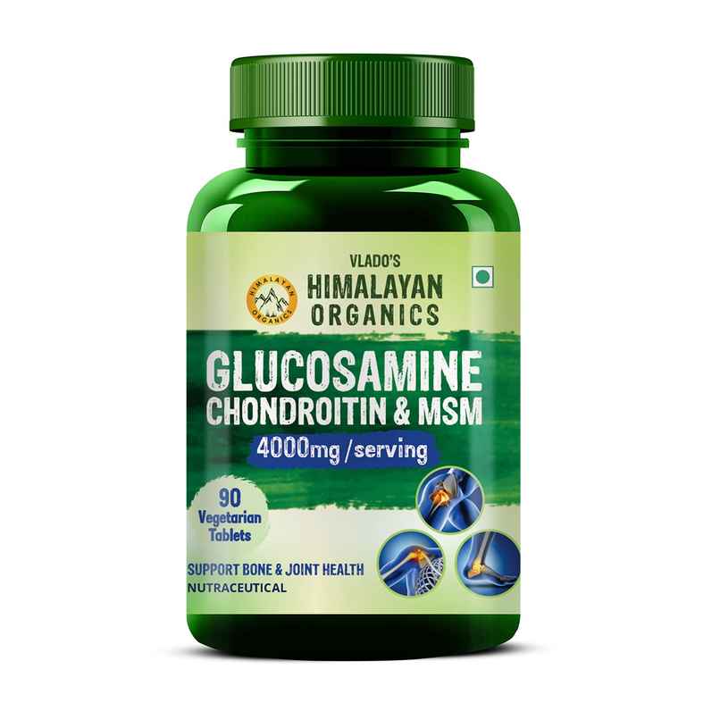Himalayan Organics Glucosamine Chondroitin MSM with Boswellia 90 VEG Tablet