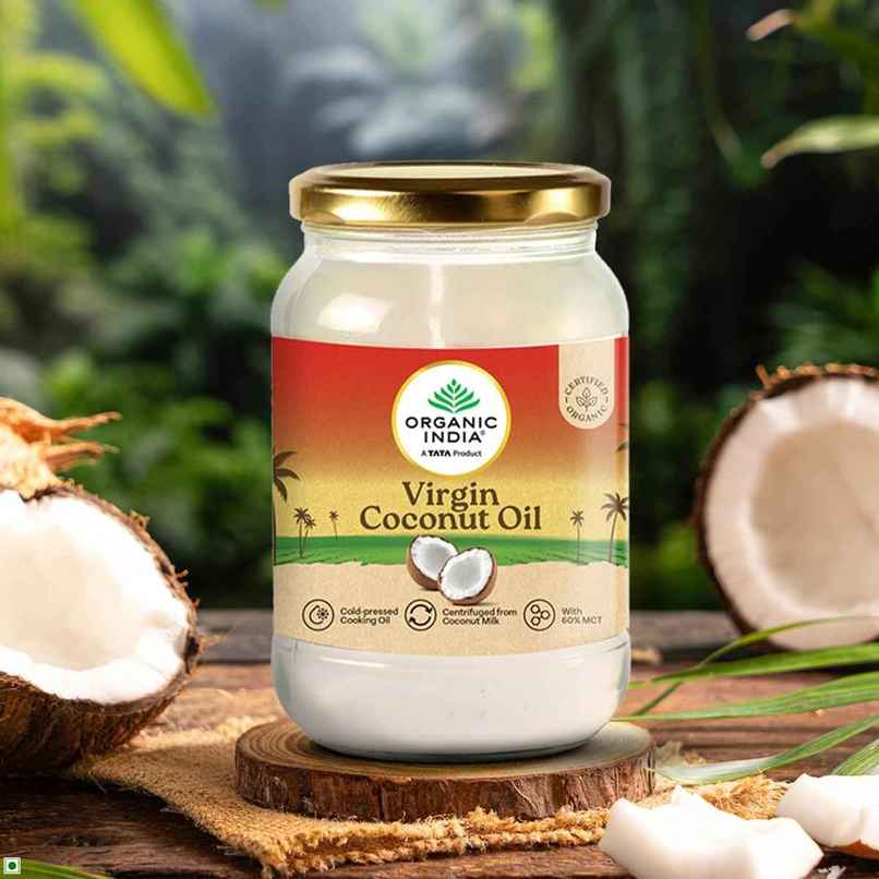 A TATA Product - Organic India Virgin Coconut Oil, Certified Organic, Lab Tested on 600+ Parameters