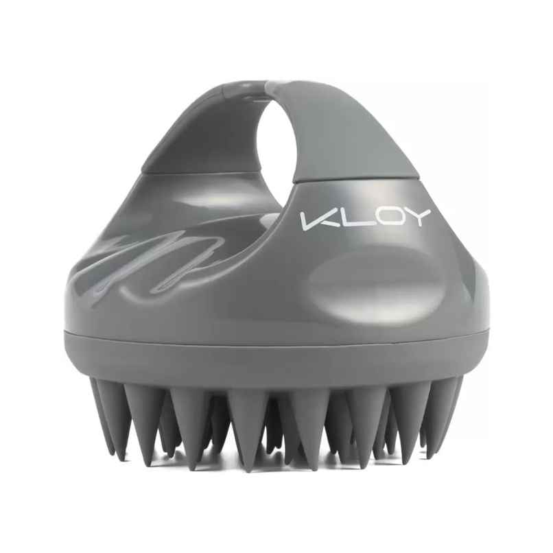 Hair Scalp Massager Shampoo Brush with Soft Silicone Bristles Manual Hair Massager for Blood Circulation Grey