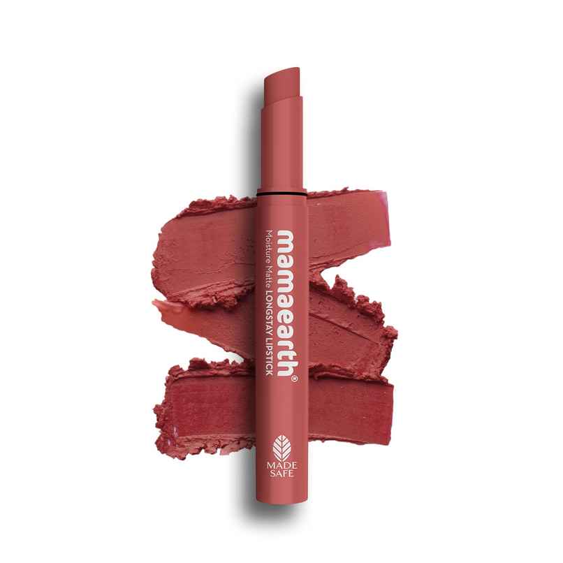 Mamaearth Moisture Matte Longstay Lipstick With Avocado Oil & Vitamin E - Carnation Nude