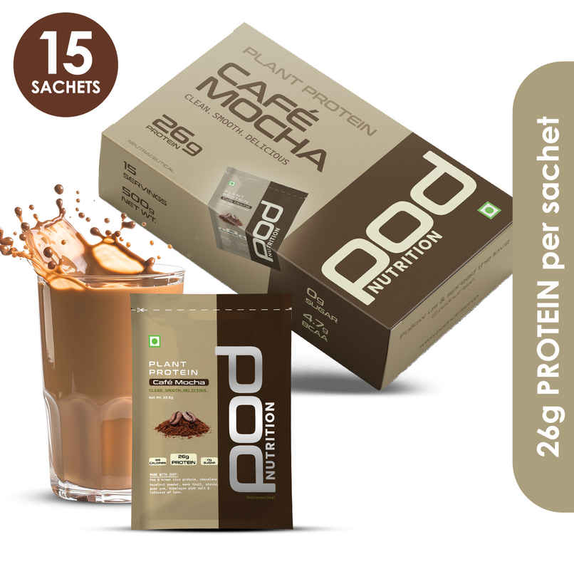 Pod Nutrition Cafe Mocha plant protein - 26G Protein