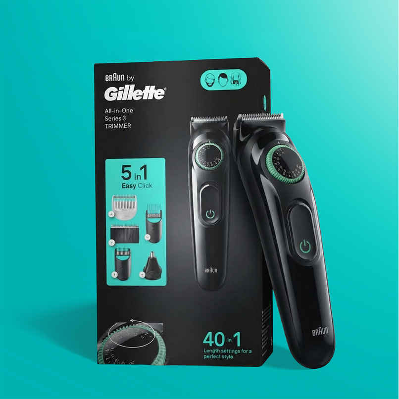 Braun by Gillette Series 3 AIO Trimmer,5 attachments + 40 length settings Braun by Gillette Series 3 AIO Trimmer,5 attachments + 40 length settings