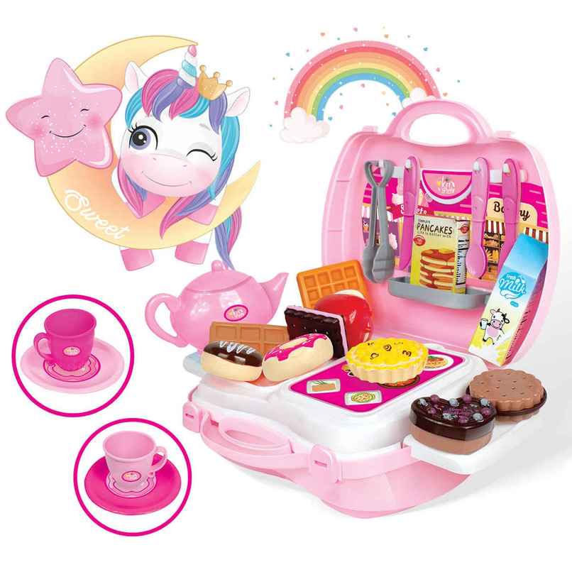 ITOYS Unicorn Tea Party Suitcase Kitchen Play Set ITOYS Unicorn Tea Party Suitcase Kitchen Play Set