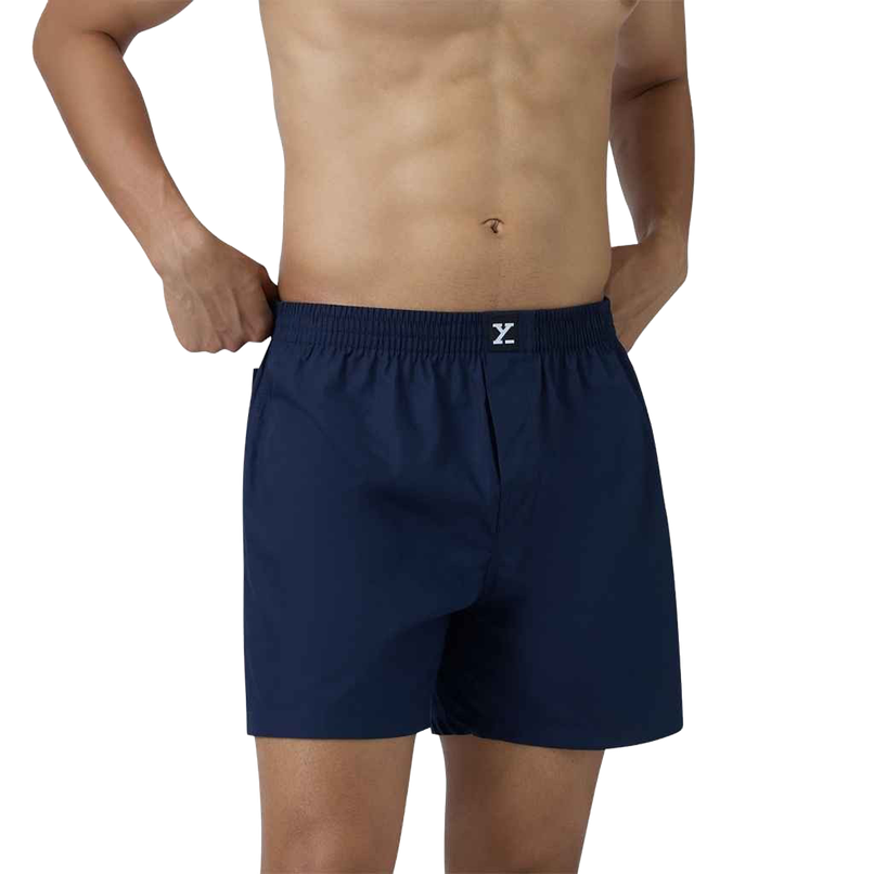 XYXX Men's Cotton Solid Inner Boxers Pack of 1, Midnight Blue| XL