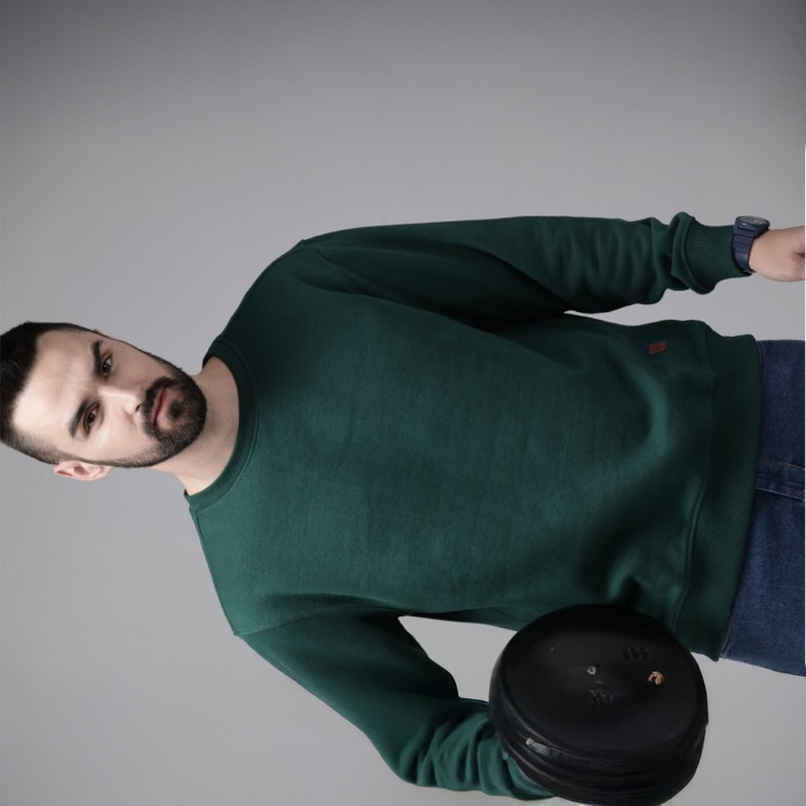 Outlaws Men's Cotton Rich Premium Sweatshirt | Olive - M