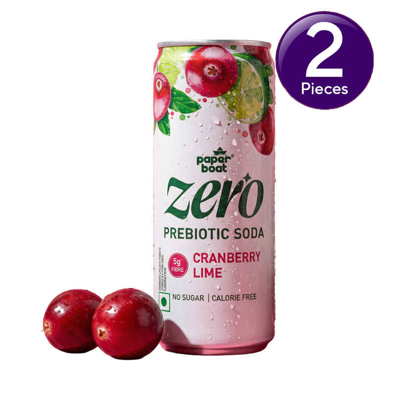 Paper Boat Zero Prebiotic Soda Cranberry Lime, 5g Fibre, Caffeinated Sugar Free Cold Drink Combo Paper Boat Zero Prebiotic Soda Cranberry Lime, 5g Fibre, Caffeinated Sugar Free Cold Drink Combo