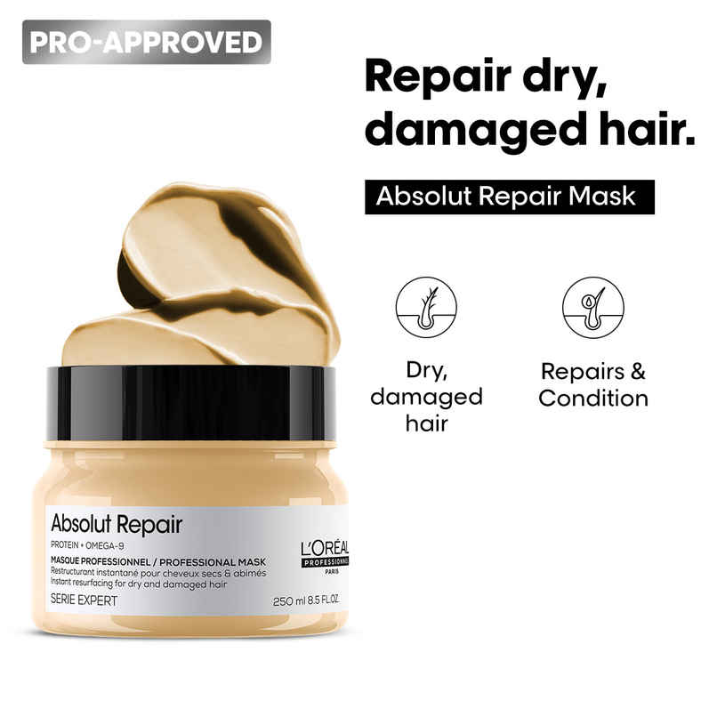 L'Oreal Professionnel Absolut Repair Mask For Dry and Damaged Hair With Wheat Protein