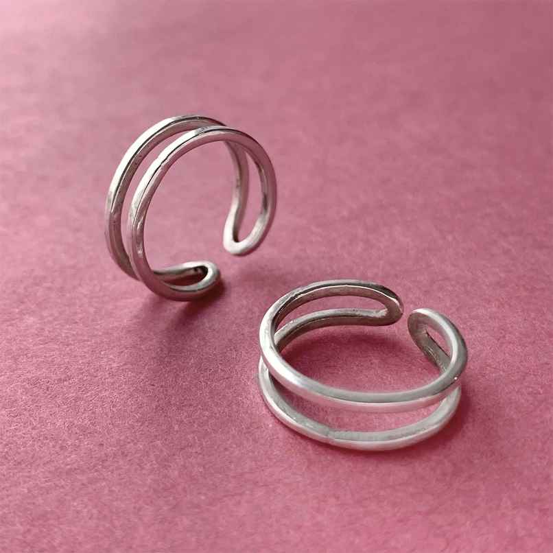 Unniyarcha 925 Silver Double Wired Toe Ring