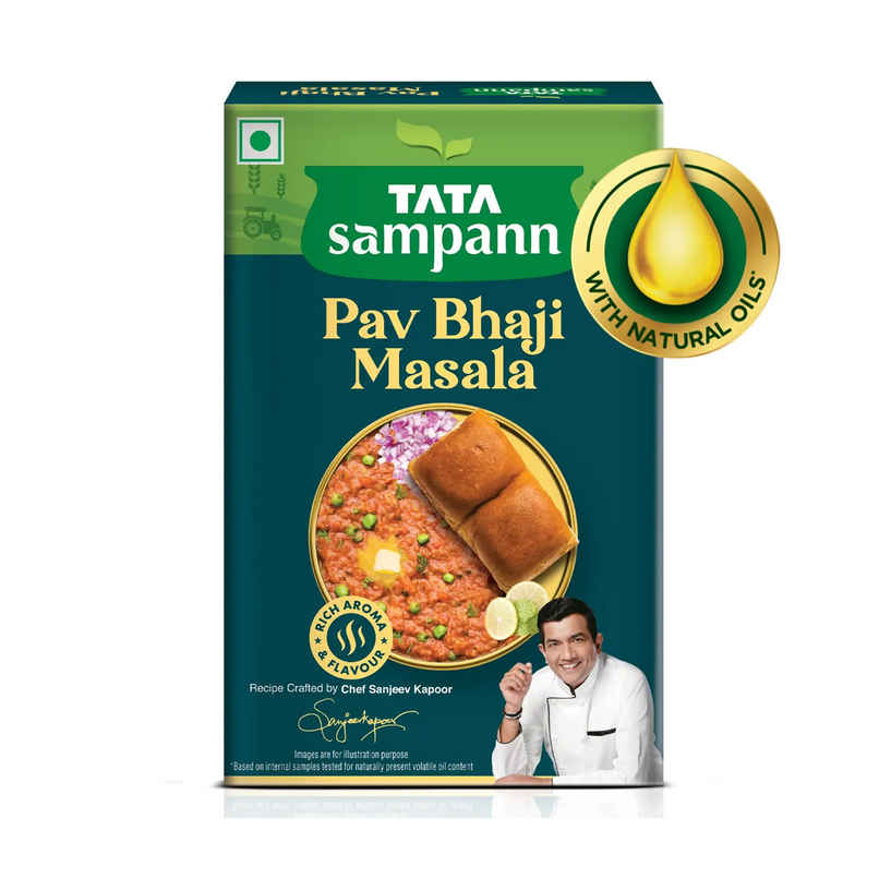 Tata Sampann Pav Bhaji Masala with Natural Oils Rich Aroma & Flavour Tata Sampann Pav Bhaji Masala with Natural Oils Rich Aroma & Flavour