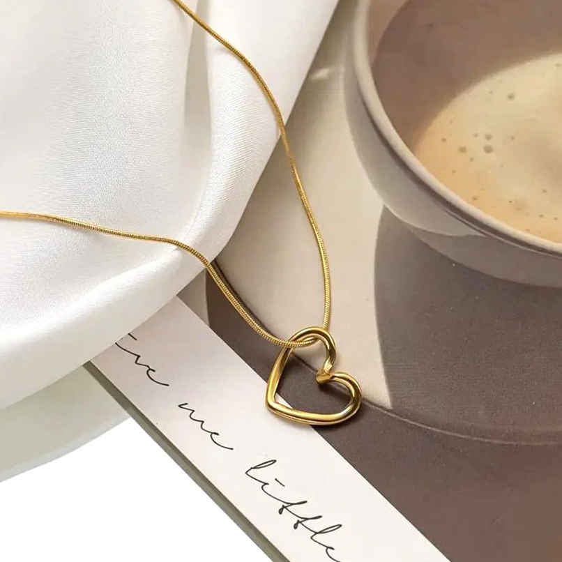 LabelShe Gold-Plated Heart Themed Pendant Necklace | LS-PS-26379