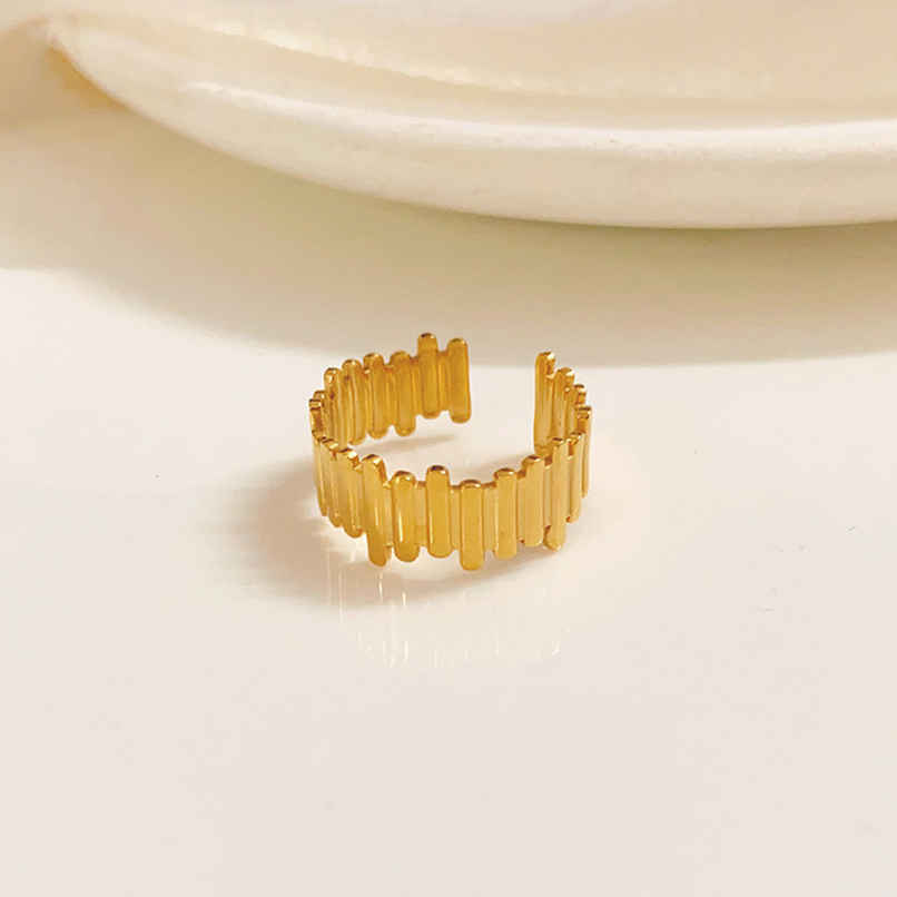 Label She Gold Plated Anti Tarnish Stainless Steel Adjustable Ring | LS-RNG-72159