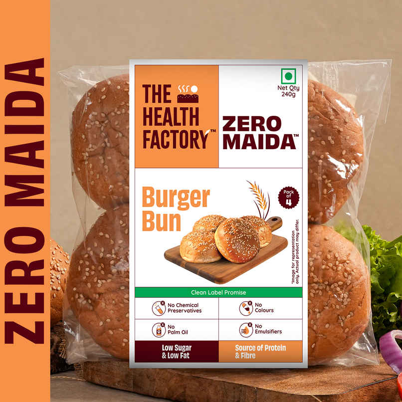The Health Factory Burger Bun | Zero Maida | Whole Wheat Bun The Health Factory Burger Bun | Zero Maida | Whole Wheat Bun