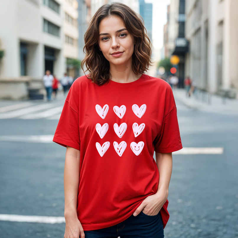 Smartees Valentines Women's Tshirt | Red | L