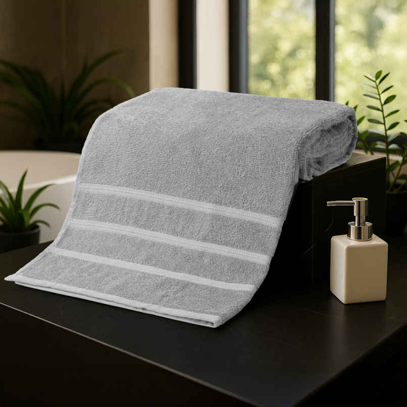 Home Elegance by myTrident Day to Day Bathtowel | 340 GSM | Grey