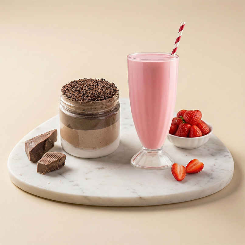 Strawberry Shake (1pc) & Triple Chocolate Mousse (1pc) Combo
