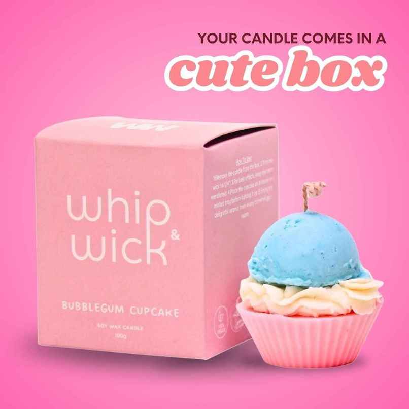 Whipand Wick Bubblegum Cupcake Scented Candle