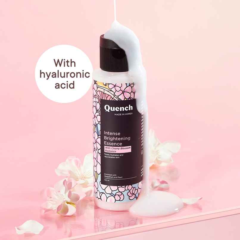 QUENCH Intense Brightening Korean Toner Face Essence with Cherry Blossom for Instant Glow QUENCH Intense Brightening Korean Toner Face Essence with Cherry Blossom for Instant Glow