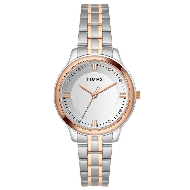TIMEX Women's Silver Round Dial Analog Watch | TWEL149SMU03