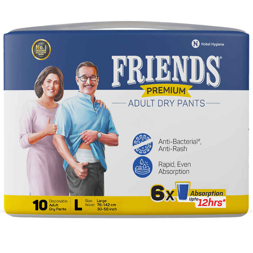 Friends Adult Diaper Pant |L | 30-56 inch | Premium Type Friends Adult Diaper Pant |L | 30-56 inch | Premium Type