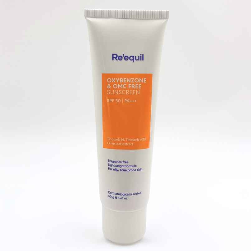 Re'Equil Oxybenzone Free Sunscreen SPF 50 For Oily, Acne Prone Skin