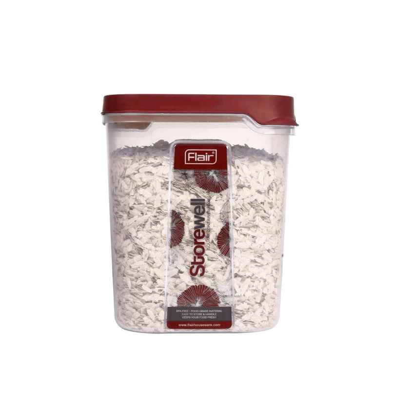 Flair Plastic Storewell Food Storage Containers 8000 ml (Maroon), Bpa Free, Spices Grains Flair Plastic Storewell Food Storage Containers 8000 ml (Maroon), Bpa Free, Spices Grains