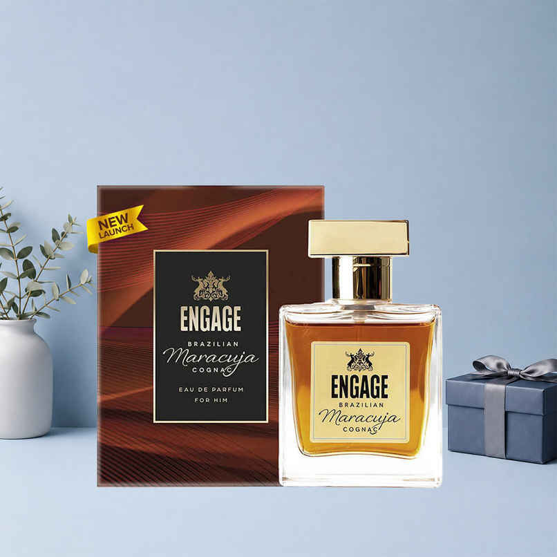 Engage Brazilian Maracuja Cognac EDP for Men | Long lasting Perfume | Amber, Leather, Oud
