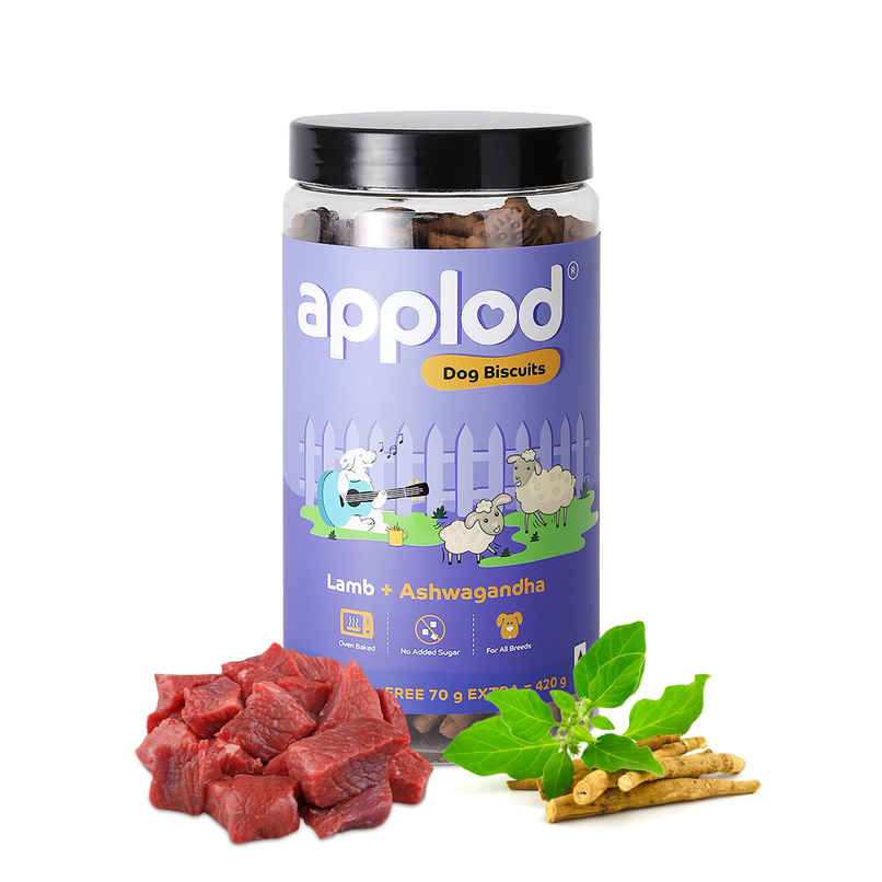 Applod Real Lamb & Ashwagandha Dog Biscuit | For Puppy & Adult Dogs | Best Training Dog Treat