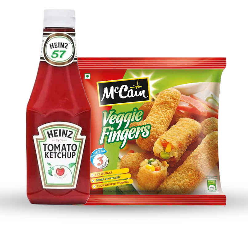 Heinz Tomato Ketchup (435g) & Mccain Veggie Fingers (400g) Combo