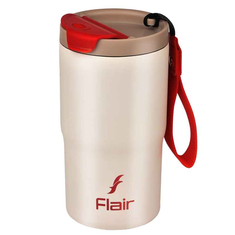 Flair Brew Mug 480Ml Vacuum Insulated Stainless Steel Flask | White, 9 Hours Hot & 15 Hours