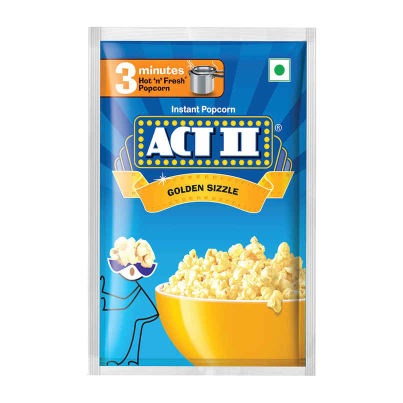 Act II Instant Popcorn | Golden sizzle, Hot & Fresh in 3 mins