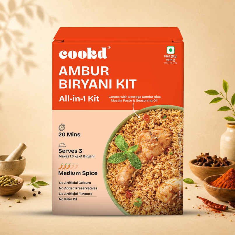 Cookd Ambur Biryani Kit - Ready to Cook | Short Grain Cookd Ambur Biryani Kit - Ready to Cook | Short Grain
