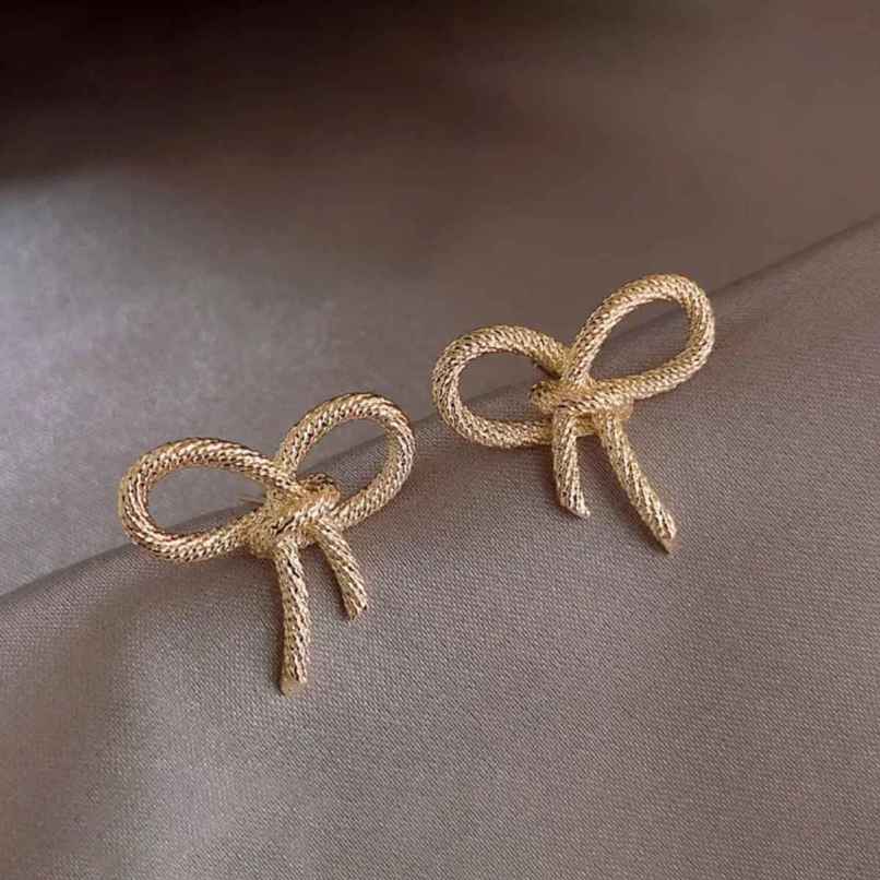 Estailo Fashion Women's Bling Blogger Bow Earring | Lightweight Statement Jewellery | E0000908