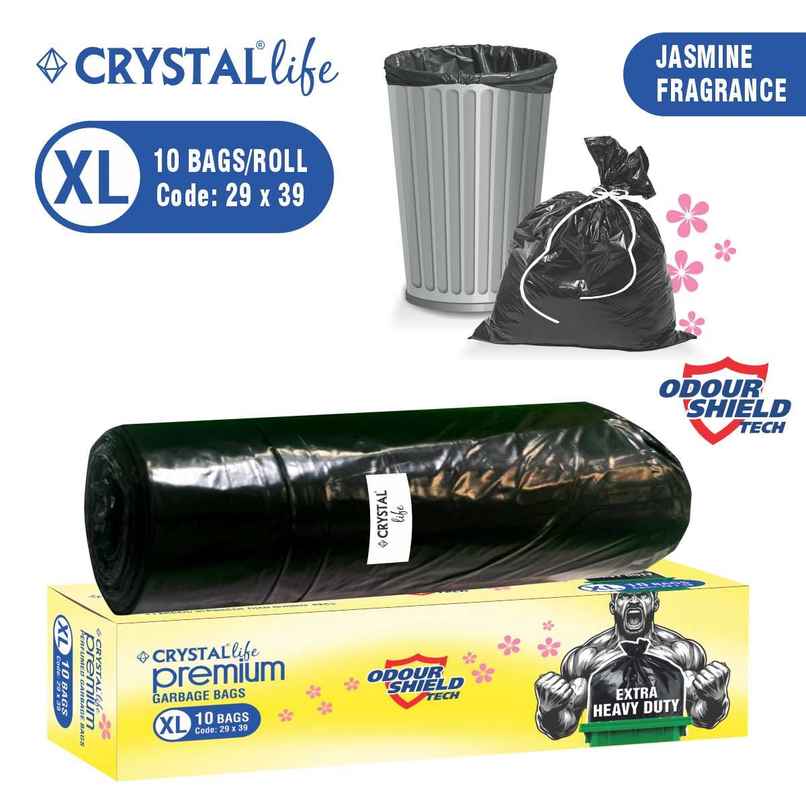 Crystal Life Premium Garbage Bag XL Black Crystal Life Premium Garbage Bag XL Black